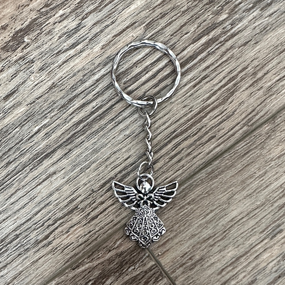 Silver Angel Keychain